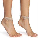 Feminine Party Temperament Crystal Tassel Foot Jewelry