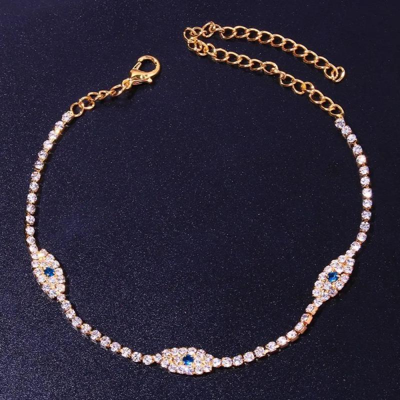 Demon's Eye Rhinestone Anklet Jewelry