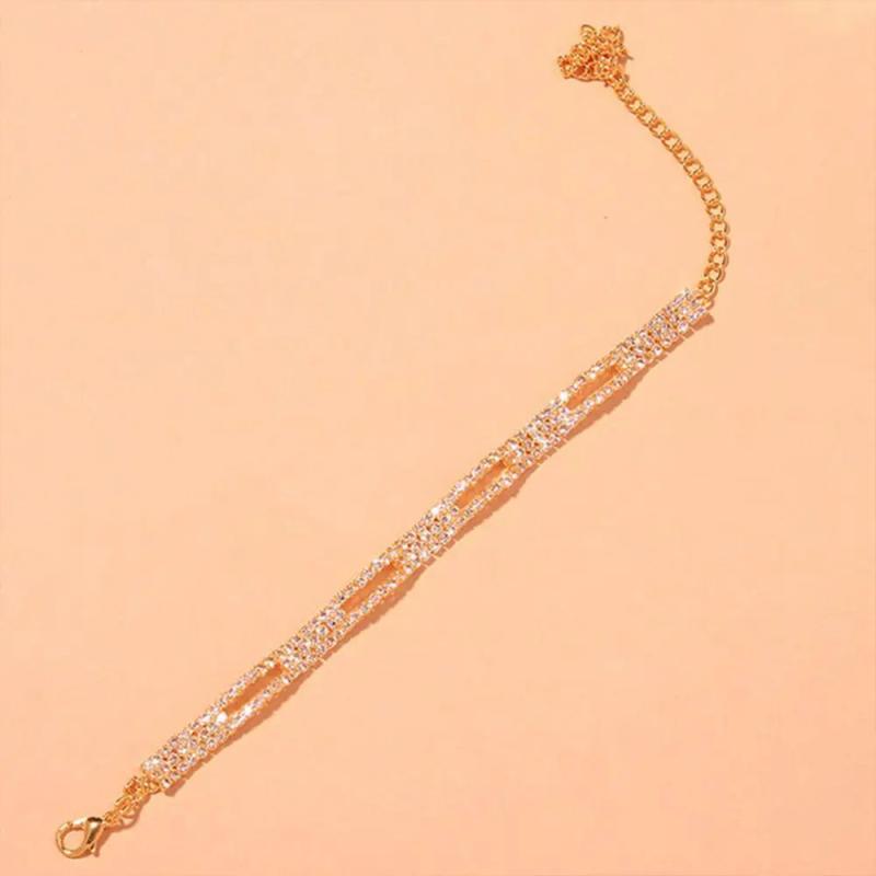 Hollow Out Rhinestone Anklet Foot Jewelry Beach Bare Foot Chain