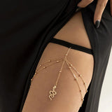 Retro Women Exaggeration Boho Snake Tassel Leg Chain Foot Jewelry