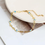 Lucky Eye Butterfly Evil Eye Charm Anklet for Women Girls