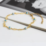 Lucky Eye Butterfly Evil Eye Charm Anklet for Women Girls