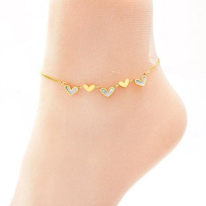 Love Pearl Stainless Steel Women Anklet Tassel Bridage Party Ornament