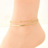 Love Pearl Stainless Steel Women Anklet Tassel Bridage Party Ornament