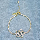 Petal Rhinestone Crystal Anklet Jewelry