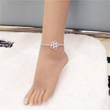 Petal Rhinestone Crystal Anklet Jewelry