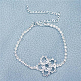 Petal Rhinestone Crystal Anklet Jewelry