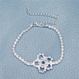 Petal Rhinestone Crystal Anklet Jewelry
