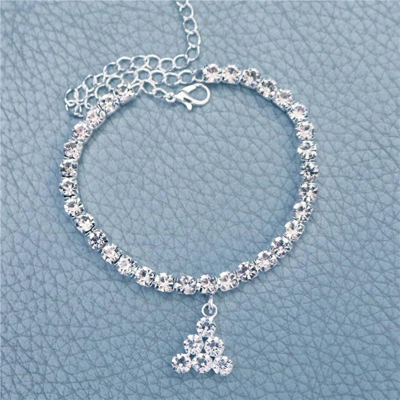 Grape Crystal Anklet Beach Party Jewelry
