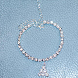 Grape Crystal Anklet Beach Party Jewelry