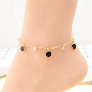 Butterfly Pearl Stainless Steel Women Anklet Tassel