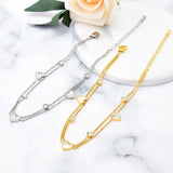 Heart Anklets Jewelry for Women Shell Chain Double Summer Beach Gift