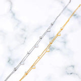 Heart Anklets Jewelry for Women Shell Chain Double Summer Beach Gift