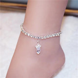 Crystal Tassel Anklet for Beach Party