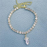 Crystal Tassel Anklet for Beach Party