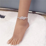 Crystal Anklet Fried Dough Twists Women's Sexy Ankle Chain