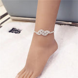 Crystal Anklet Fried Dough Twists Women's Sexy Ankle Chain