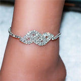 Crystal Anklet Fried Dough Twists Women's Sexy Ankle Chain