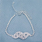 Crystal Anklet Fried Dough Twists Women's Sexy Ankle Chain