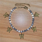 Bohemian Butterfly Rhinestone Ankle Chain for Beach Party