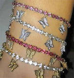 Bohemian Butterfly Rhinestone Ankle Chain for Beach Party