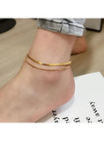 Titanium Stainless Steel Plated Non-fading Anklet Double Layer Gift