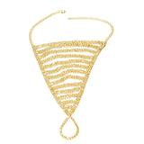 Bohemian Crystal Anklet Toe Chain Silver Foot Jewelry