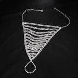 Bohemian Crystal Anklet Toe Chain Silver Foot Jewelry