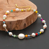 Crystal Beaded Anklet and Freshwater Pearl Foot Chain