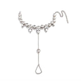 Crystal Anklet Boho Beach Sandals Rhinestone Ankle Chain