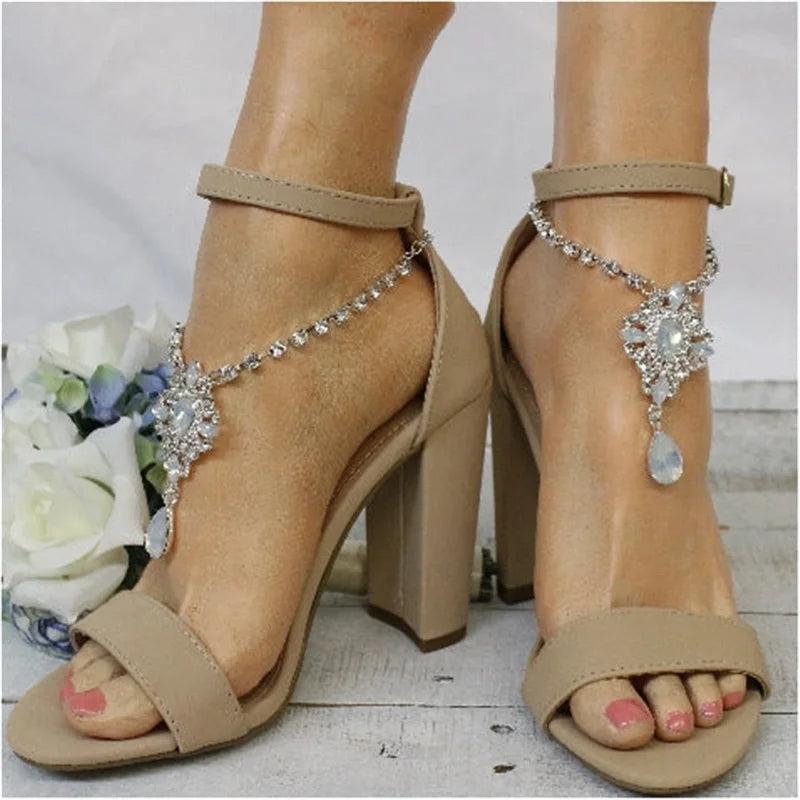 Bohemian Rhinestone Claw Foot Chain
