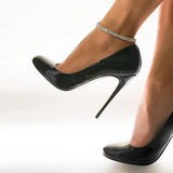 Full Zircon Anklet Boho Crystal High Heels Ankle Chain Jewelry
