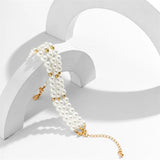 Multilayer Pearl Anklet Summer Beach Anklet Girls Gift