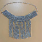 Bling Rhinestone Tassel Anklet Shining Crystal Ankle Chain