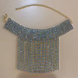 Bling Rhinestone Tassel Anklet Shining Crystal Ankle Chain