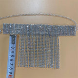 Bling Rhinestone Tassel Anklet Shining Crystal Ankle Chain