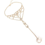 Ultra Flash Rhinestone Ring Foot Chain Bling Crystal Ankle Chain