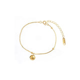 Stainless Steel Plated Golden Beads Chain Anklet Lover Gift