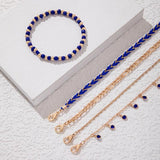 Bohemian Tassel Rice Beads Five Layer Ankle Set for Women