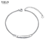 Geometric Square Charm Anklet Stainless Steel Foot Jewelry YA22008