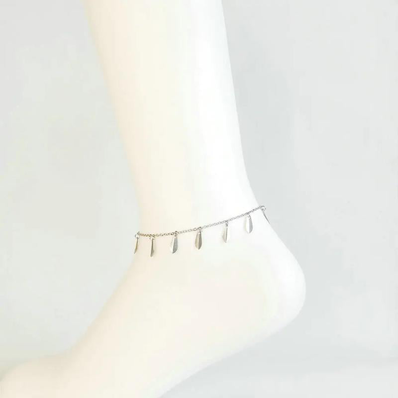 Bohemian Silver Chain Beach Barefoot Jewelry Anklet