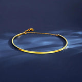 Stainless Steel Anklet for Women Classic Foot Jewelry Tarnish 18k Plated