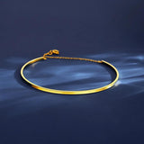 Stainless Steel Anklet for Women Classic Foot Jewelry Tarnish 18k Plated