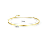 Stainless Steel Anklet for Women Classic Foot Jewelry Tarnish 18k Plated