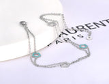 Geometric Pentagon Charm Anklets Stainless Steel Friendship Jewelry