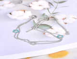 Geometric Pentagon Charm Anklets Stainless Steel Friendship Jewelry