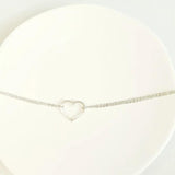 Barefoot Heart Anklets for Women - Stainless Steel