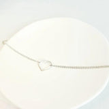 Barefoot Heart Anklets for Women - Stainless Steel