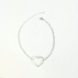 Barefoot Heart Anklets for Women - Stainless Steel