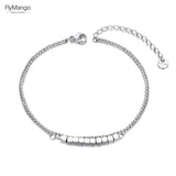 Geometric Square Charm Anklet Double Layer Chain Foot Jewelry